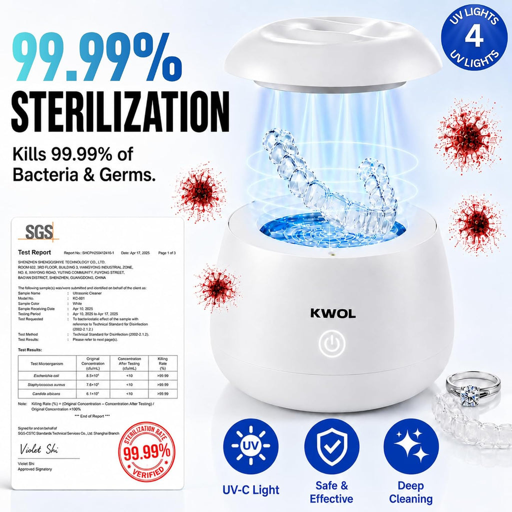 48kHz Ultrasonic Retainer & Night Guard Cleaner - 200ml