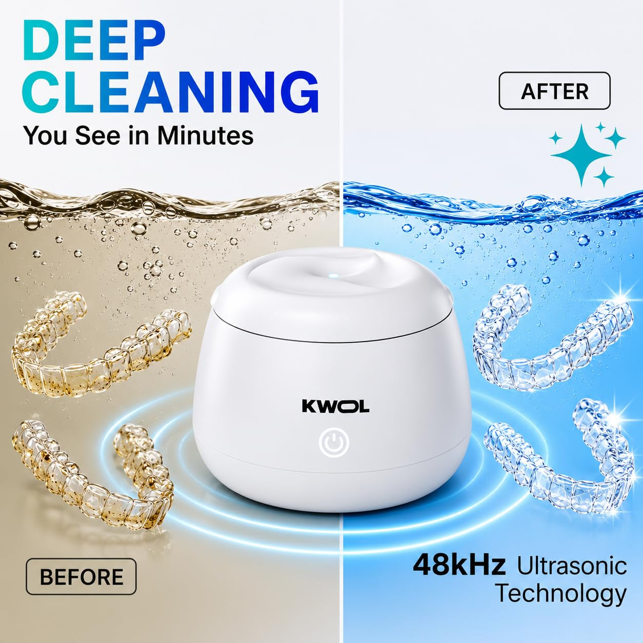 48kHz Ultrasonic Retainer & Night Guard Cleaner - 200ml