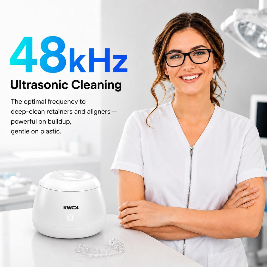 48kHz Ultrasonic Retainer & Night Guard Cleaner - 200ml